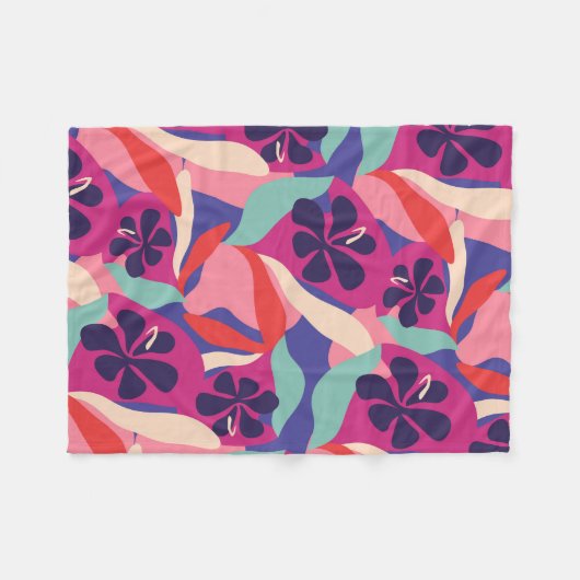 Bloeiend esthetisch fleece deken (Voorkant (Horizontaal))