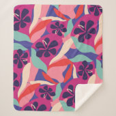 Bloeiend esthetisch sherpa deken (Voorkant)