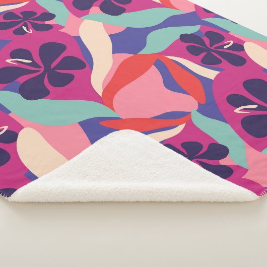 Bloeiend esthetisch sherpa deken (3/4)