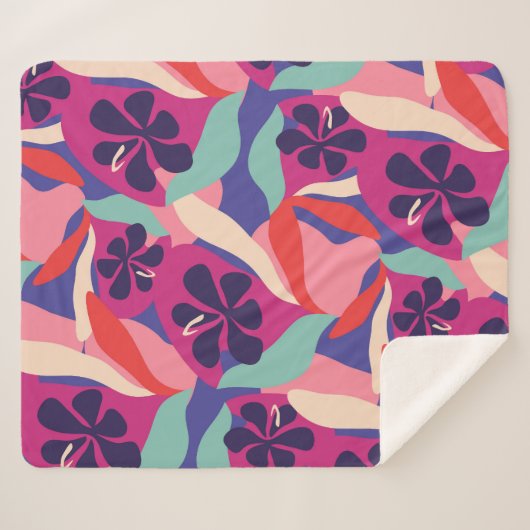 Bloeiend esthetisch sherpa deken (Voorkant (horizontaal))