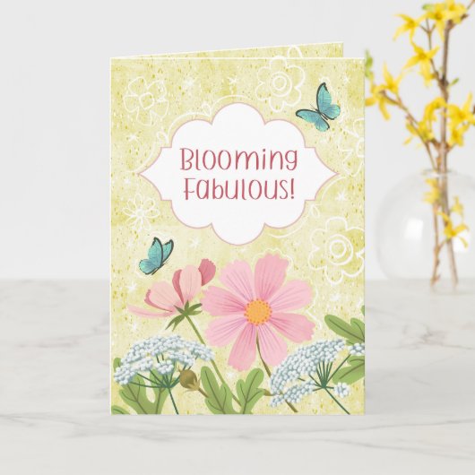 Bloeiend Fabulous! Gele bloementuin  Kaart (Gele Bloem)
