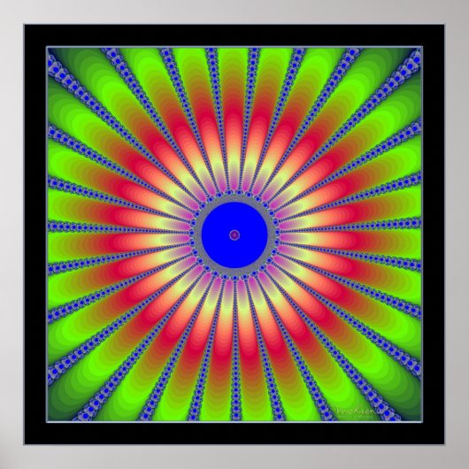 Bloeiend fractaal poster (Voorkant)