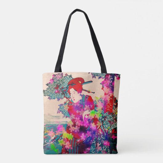 Bloeiend geisha-Tas Tote Bag (Achterkant)