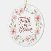 Bloeiend Geloof Bloemensieraad Keramisch Ornament (Links)
