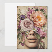 Bloeiend gezichtsvermogen feestdagenkaart (Voorkant / Achterkant)