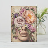 Bloeiend gezichtsvermogen feestdagenkaart (Staand voorkant)