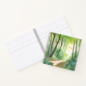 bloeiend groen bos | Natuur Waterverf Notitieboek (Binnen)