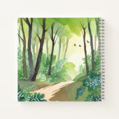 bloeiend groen bos | Natuur Waterverf Notitieboek (Achterkant)