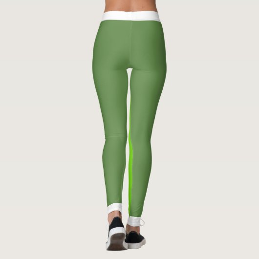 Bloeiend groen op groen leggings (Achterkant)