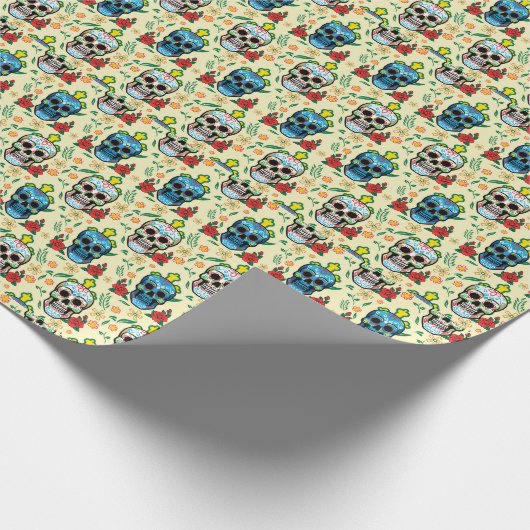 Bloeiend Halloween inpakpapier (Hoek)