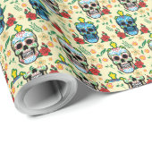 Bloeiend Halloween inpakpapier (Rol Hoek)