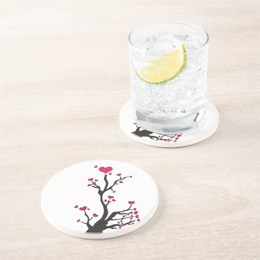 Bloeiend hart zandsteen onderzetter (Zijkant)