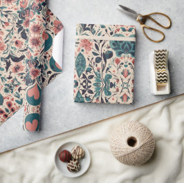 Bloeiend  Hearts Wrapping Paper Cadeaupapier