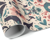 Bloeiend  Hearts Wrapping Paper Cadeaupapier (Rol Hoek)