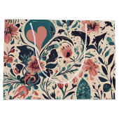 Bloeiend  Hearts Wrapping Paper Groot Cadeauzakje (Achterkant)