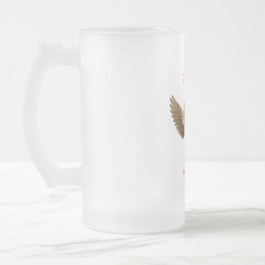 Bloeiend hiernamaals matglas bierpul (Links)