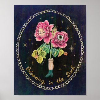 Bloeiend in het donker  poster