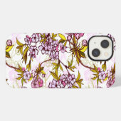 Bloeiend Kersenbloesempatroon iPhone Hoesje (Achterkant horizontaal)