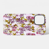 Bloeiend Kersenbloesempatroon iPhone Hoesje (Achterkant horizontaal)
