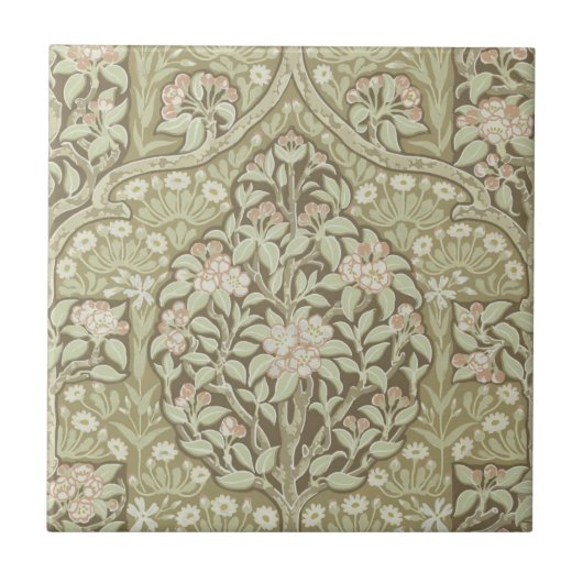  bloeiend kersenboompatroon tegeltje (Voorkant)