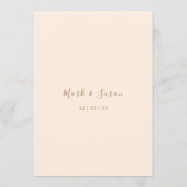 Bloeiend Lijst Bruiloft Zitkaarten Kaart (Achterkant)