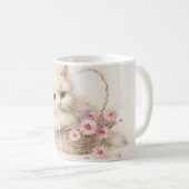Bloeiend Mandje Kitten Koffiemok (Voorkant rechts)