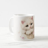 Bloeiend Mandje Kitten Koffiemok (Voorkant links)