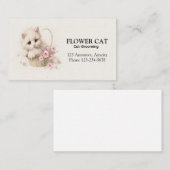 Bloeiend Mandje Kitten  Visitekaartje (Voorkant / Achterkant)