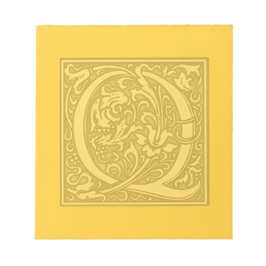 bloeiend monogram - Q Notitieblok (Voorkant)