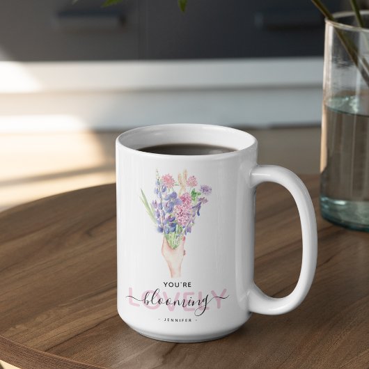 Bloeiend Mooi Bloemstuk Koffiemok