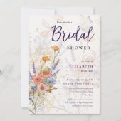 Bloeiend Mooie Romantische Bloemige Bruidsfeest Kaart (Voorkant)