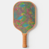 bloeiend mozaïek pickleball paddle (Voorkant)