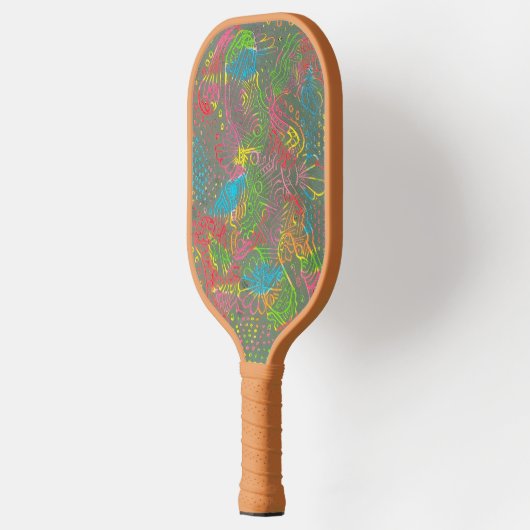bloeiend mozaïek pickleball paddle (Links)