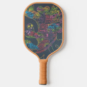 bloeiend mozaïek pickleball paddle (Achterkant)