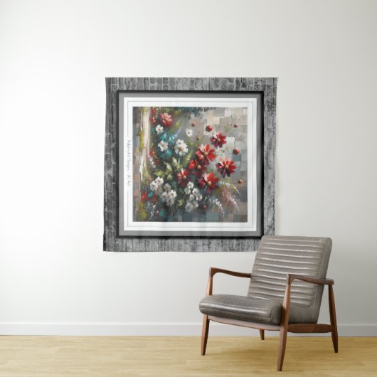 bloeiend mozaïek wandkleed (In Situ (horizontaal))