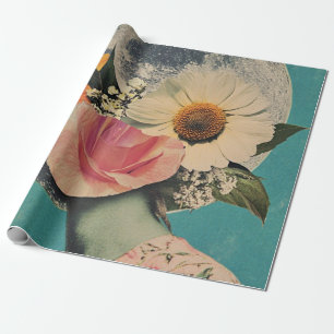 Bloeiend mysterie onder de maan cadeaupapier