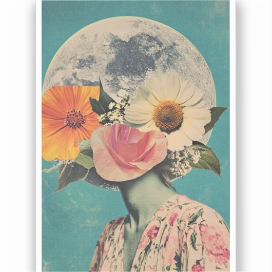 Bloeiend mysterie onder de maan sticker (Voorkant)