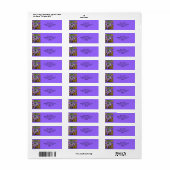 Bloeiend Paars Hosta Bloem Label (Full Sheet)