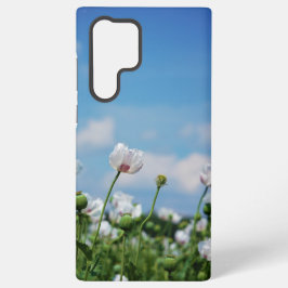 Bloeiend Papaver somneferum maanzaad bloemen. Samsung Galaxy Hoesje