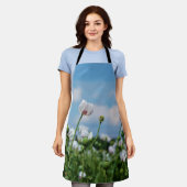 Bloeiend Papaver somneferum maanzaad bloemen. Schort (Gedragen)