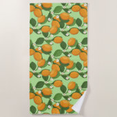 Bloeiend patroon van de citroenboom strandlaken (Voorkant)