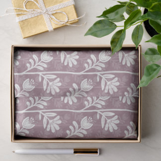 Bloeiend Ritme Bloemensilhouet wit & lavendel Tissuepapier
