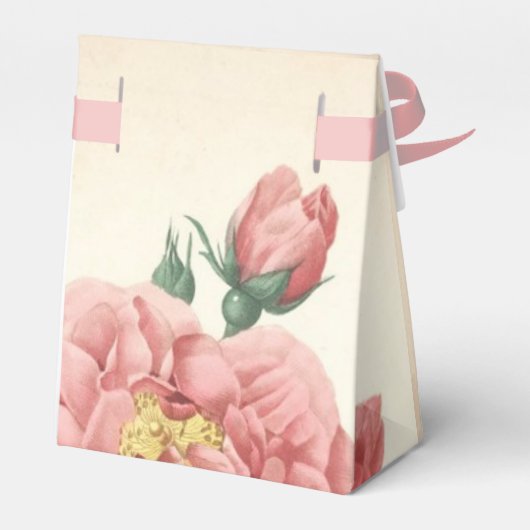 Bloeiend Roos 90e Verjaardag Dank u Favor Box Bedankdoosjes (Achterkant)