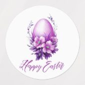 Bloeiend Roos Easter Egg Labels (Design 1)