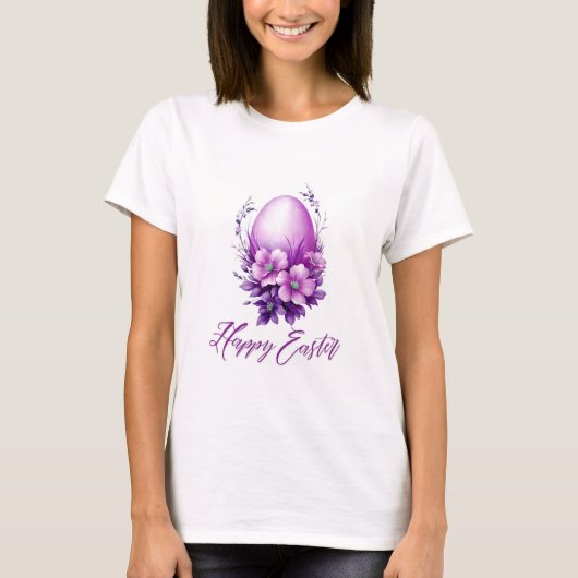 Bloeiend Roos Easter Egg T-shirt (Voorkant)