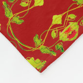 Bloeiend Rozen patroonontwerp met limoengroen Fleece Deken (Hoek)