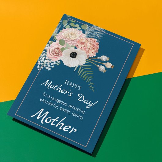Bloeiend Samen: Een Zoete Rustieke Moederdag  Feestdagenkaart