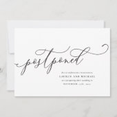 Bloeiend Schrift Uitgesteld Wijzig de Datum Aankondiging (Voorkant)