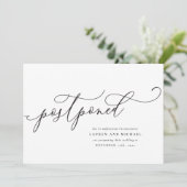 Bloeiend Schrift Uitgesteld Wijzig de Datum Aankondiging (Staand voorkant)