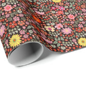 Bloeiend Tapijt: Bloemig  Naadloos. Cadeaupapier (Rol Hoek)